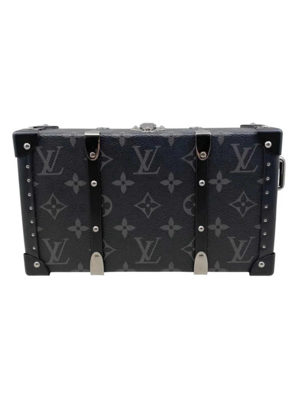 Louis Vuitton Clutch Wallet Trunk Monogram Eclipse Black Gray